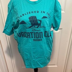 Disney DVC Hilton Head Shirt Turquoise Men's Turquoise Vacation Club T-Shirt NWT